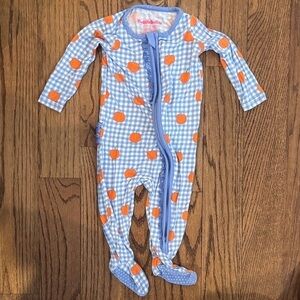 RuffleButts Ruffle One Piece Footie Pajama
